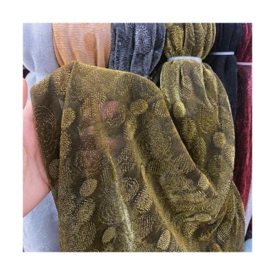 China Metallic China Manufacturer Recycled Polyester Fabric Knitted Jacquard Fabric For Women Dress for sale