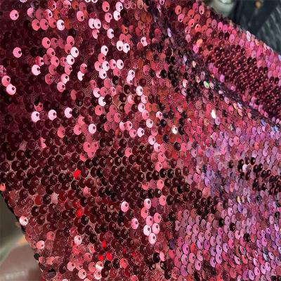 China Breathable Sequin Fabric Puff Fabric Sequin Tulle Mesh Gradient For Night Club Wedding Casual Dress Decoration for sale