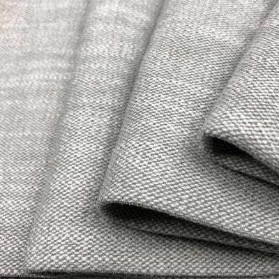 China 2020 Polyester 42% Viscose 17% Blend Sofa Fabric Anti-Static Canvas Upholstery Printed Sofa Fabric Gray Plain Color for sale