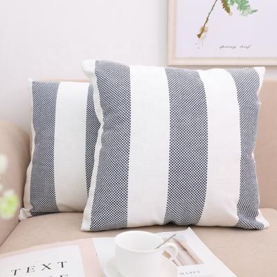 China PORTABLE Modern Simple Style 18 By 18 Inch Tile Case Cover Hotel Stripe Pillow Case for sale