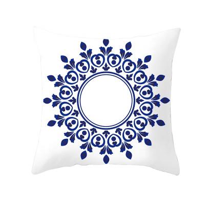 China Non-Toxic Flower Printing Chinese Style Linen Cushion Covers Luxury Pillow Covers Plain For Home Decor for sale