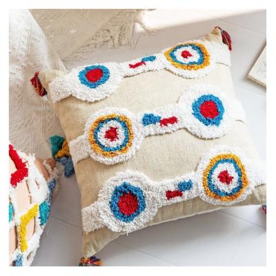 China PORTABLE Morocco Tassel Trim Cushion Cover Autumn Sweet Tufted Tiles For Sofa for sale