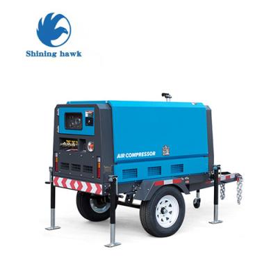 China 185CFM 5CBM Lubricated Screw Air Compressor for sale