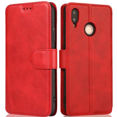 China Leyi Best Anti-fall Product Flip Back Wallet Covers Genuine Leather Phone Cases Sale Genuine Leather Mobile Phone Case For Huawei P20 for sale