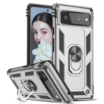 China Leyi Amazon Shockproof Hot Selling Full Body Stand Kickstand Cover Mount Phone Cases Ring Holder Phone Cases For Google Pixel 6 Pixel 2 Pro for sale