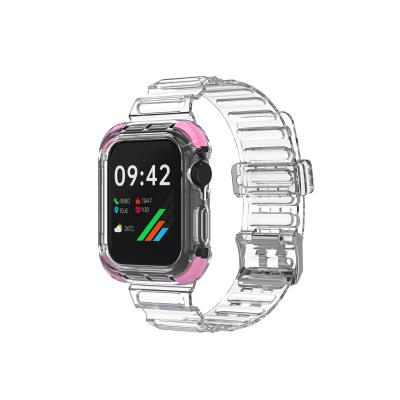 China Soprt Leyi transparent plastic can be replaced luxury smart watch band for bands compatible with apple model for sale