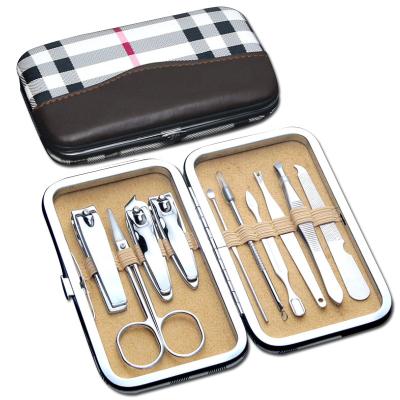 China Cheap Manicure Set Price Stainless Steel Nail Clipper Grooming Kit Nail Tools, Manicure And Pedicure Set Of 10 PCS for sale