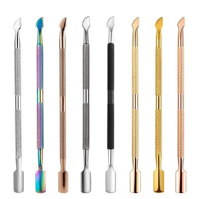 China Dual Cuticle Pusher End Manicure Pedicure Tool for Toenail and Toenail, Stainless Steel Nail Polish Remover, Nail Cuticle Pusher for sale