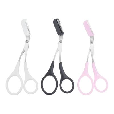 China Right Handed Scissors Eyebrow Scissors for Women Eyebrow Trimmer Scissors with Comb, Eyebrow Shaping Trimmed Comb Scissors for sale