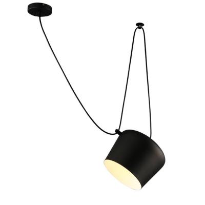 China Vintage/Black/White Aluminum Acrylic Ceiling Cover Pendant Light Industrial/Simple Nordic Modern Hotel Project For Zhongshan Wholesale for sale