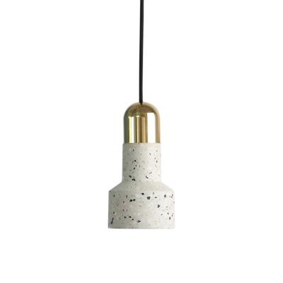 China Industrial Cheaper Price Decoration Lighting Fashion Design Terrazzo Cover Suspension Pendant Lamp For Sale for sale