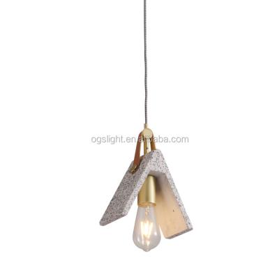 China Modern Industrial Unique Antique Classic Design Natural Stone Material Indoor Pendant Lamp for sale