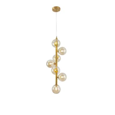 China Vintage Classic Nordic Rustic Modern Pendant Light Blown Glass Ball Ceiling Hanging Light For Kitchen Room for sale