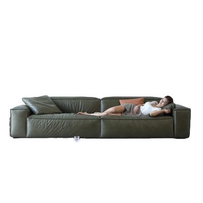 China #20811 Oliver Adjustable Modular Luxury Green Lazy Sofa Bed (Size) Couch in 4 Seat Long Leather Sofa Couch for sale