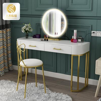 China Custom High Quality Storage E1 Environmental Protection Dish Dressing Tables Finnish Pine Wood Bedroom Dressing Vanity Makeup Chairs for sale