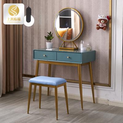 China Custom Dish Storage Environmental Protection E1 Wooden Dressing Tables For Girls Make Up Dressing Table Chair Set Part for sale