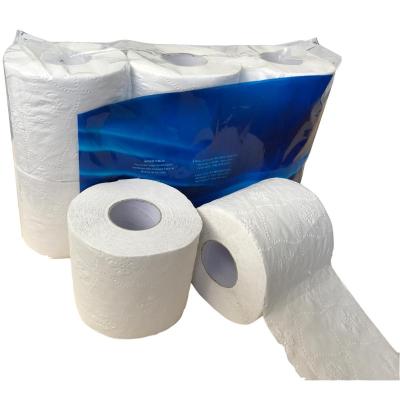 China Eco-friendly China Recycled Pulp 6 Rolls Pack High Quality Bano Paper Papel Tissue for sale