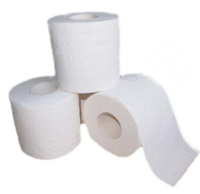 China Plain Paper Toilet Paper Roll 2 Ply 500 Sheets Roll Eco - Friendly for sale