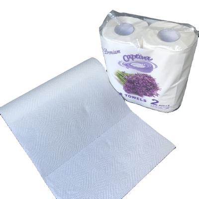 China Low Price Oil Absorbing Water Absorbing Oil Cleaning 2 Layer Kitchen Tissue Paper Towel for sale