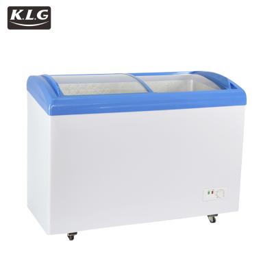 China Single-temperature used mini small fridge meat island 1000 glass door iqf display commercial ice cream ice cream freezer container for supermarket for sale