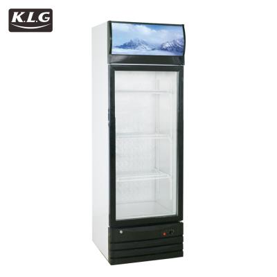 China Hotel Display Showcases Single Door Glass Drink Fridge for sale