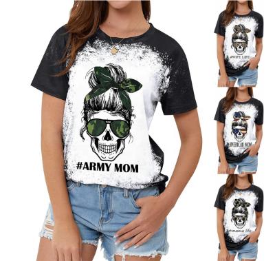 China Custom Made High Quality Anti-Wrinkle Cotton O-Neck Printing Hip Hop T-shirt Women for sale