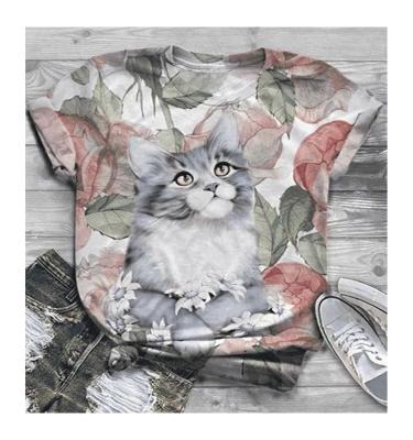 China breathable cartoon sublimation polyester adult blank t shirts customized byride for sale