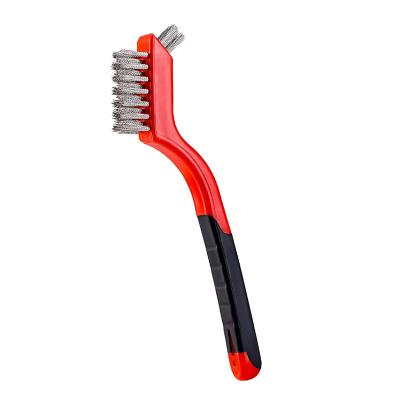 China Easily Cleaned Stainless Steel Brush Small Wire Scratch Brush Industrial Wire Toothbrush for Welding Slag Stain Rust Cleaning for sale