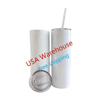 China USA Warehouse 20oz Sublimation Blank Tumbler Stainless Steel Durable Double Wall Insulated Tumbler From US Warehouse for sale