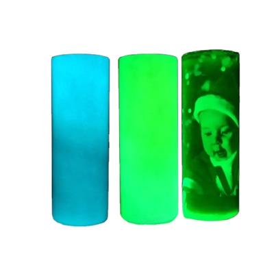 China Viable Us Warehouse Sublimation Tumbler Glow Paint 20oz Stainless Steel Blank Straight Glow In The Dark for sale