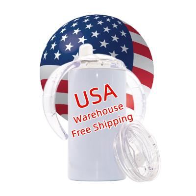 China Free Shipping Kids 12oz Water Bottle Double Wall Insulated Sublimation Blank White Dummy Tumbler 12oz from Sustainable US Warehouse for sale