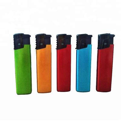 China Wholesale Solid Colored Electric Lighter Windproof Factory Good Quality Disposable Plastic Electric Cigarette Lighter for sale