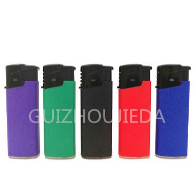 China Custom Plastic Electric Flame Lighters Logo Gas Lighter Jet Smoking Modern Smoking Lighter Custom Electronic Windproof Lighter for sale