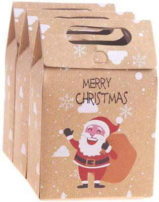 China China Wholesale Recyclable Christmas Food Paper Bag Christmas Candy Bag Cookie Gift Environmentally Friendly Packed Lunch for sale