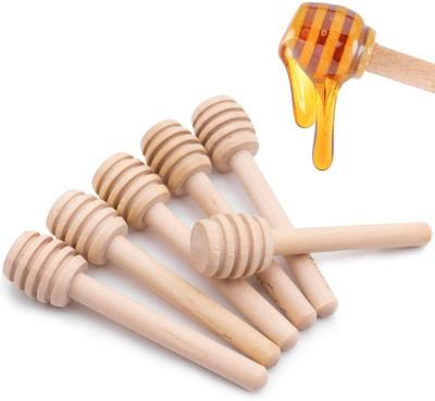 China Traditional Wooden Spoon Honey Home Helper Stir Bar For Eco-friendly Honey Jar Supplies Long Handle Stick Dessert Mixing Tools for sale