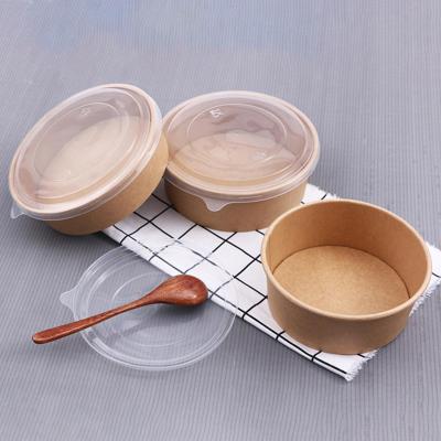 China Disposable Food Packaging Disposable Paper Boxes With Lid For Quick Shop Biodegradable Round Take Out Container Food Box for sale