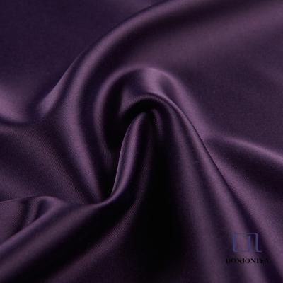 China Polyester Anti-UV Elastic Spandex Weft Maker Soft Shiny Silky Satin for Dress, Scarf, Abaya and Blouse for sale