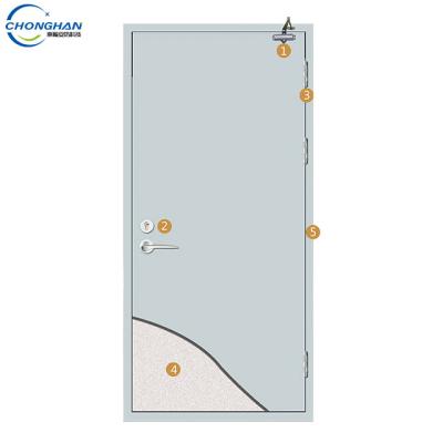 China Swing Fire Rated Cavity Steel Commercial Metal Door Fireproof Entry Doors for sale