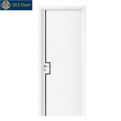 China latest design white interior mdf and pvc wood swing doors china suppliers with good price for sale