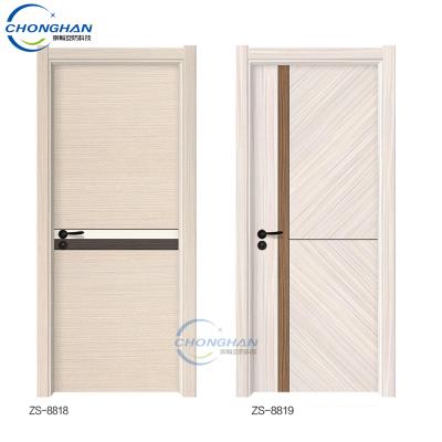 China Sound Insulation Wood Panel Engineered Doors Residential Entrance Doors Solid Wood for sale