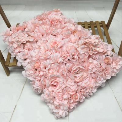 China Eco-friendly Flower Mat Eco-friendly Hydrangea Rose Flower Arrangement Wedding Flower Panels for sale