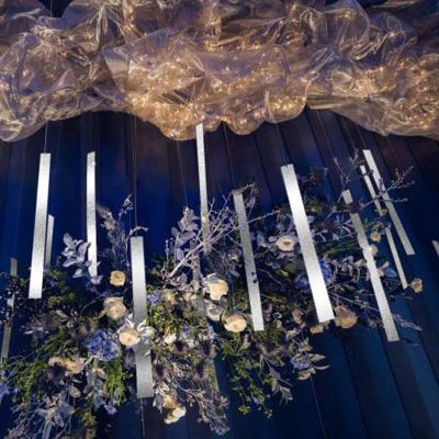 China LED String Lights 2020 New Fantasy Wedding Beaded Ribbon Strips Props Ceiling Color Oblong Ornaments for sale