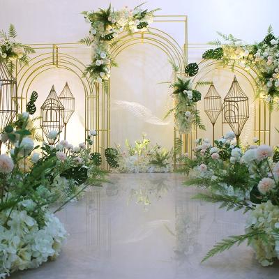 China Eco - Friendly Spring - Themed Wedding Site Decoration Summer Wedding Banquet Stage Decoration for sale