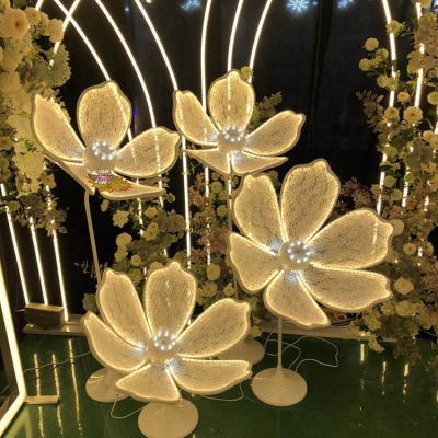 China Weeding New Road Wedding Prop Wedding Sparks Light Lace Flower Decoration Wedding for sale