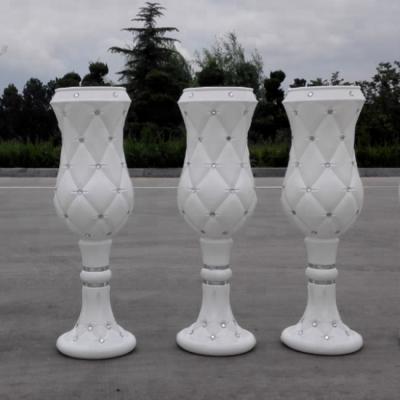 China European Plastic Flower Stage Decoration Roman Column Road Plastic Wedding Vase Vase for sale