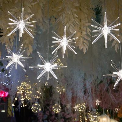 China Wedding Props Acrylic Sea Urchin Stars Spell Pendant 3.5m Aerial Ceiling Decoration for sale