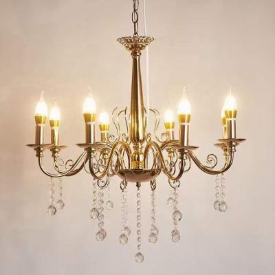 China Matel new European electroplating metal 8 head10 heads chandelier to wedding hall ceiling lamp for sale