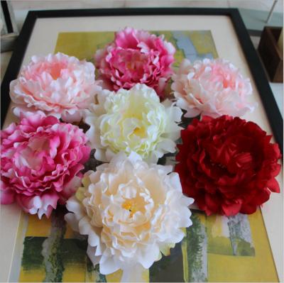 China Wholesale Artificial Flower Home Wedding Decoration Flower Europe Artificial Flower Heads Peony Plant for sale