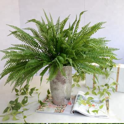 China Minimalist Artificial Persian Wedding Decoration Flower Arrangement Wall Background Green Plant Leaf Grass Plant Floral Fern for sale