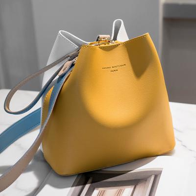 China Wholesale Fashion Ladies Soft PU Vegan Leather Handbag Women Big Vintage Fashion Luxury Handbags Shoulder Bucket Bags for sale